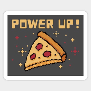 Power Up Pixelated Pizza | Video Games Lover Sticker